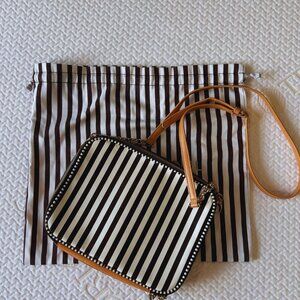 Henri Bendel centennial stripe crossbody iPad bag